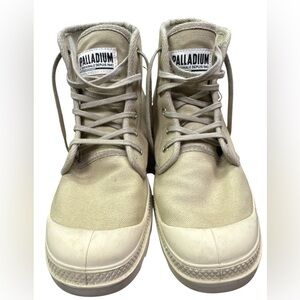 Palladium Men's Tan Canvas Boots